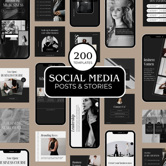 200 Business Social Media Posts & Stories Templates